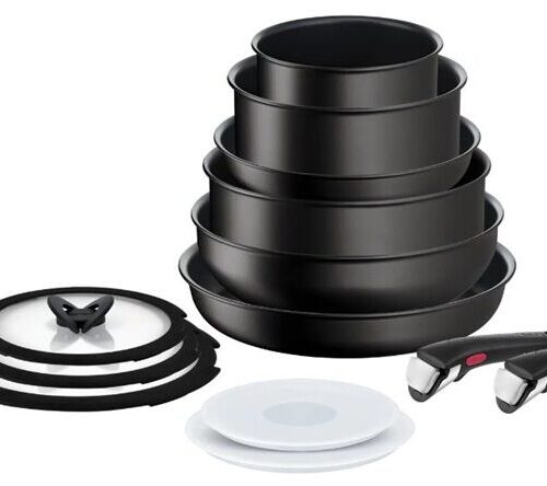 Tefal L3999953 Ingenio Black Stone Serpenyő készlet 13 részes