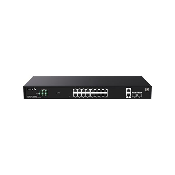 Tenda Switch Menedzselhető PoE - TEG2220P-16-250W (16x1Gbps + 2x1...