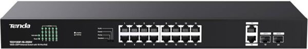 Tenda TEG1120P-16-150W Unmanaged Gigabit Ethernet (10/100/1000) P...