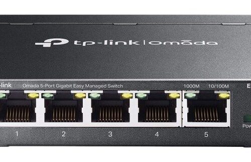 TP-Link Omada ES205G Managed Gigabit Ethernet PoE Fekete hálózati switch