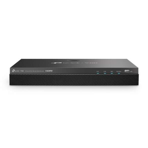 TP-Link VIGI NVR2008H-8MP hálózati képrögzítő (NVR) Fekete