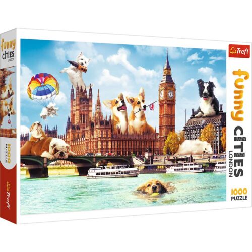 Trefl Puzzle Crazy City - Kutyák Londonban 1000db