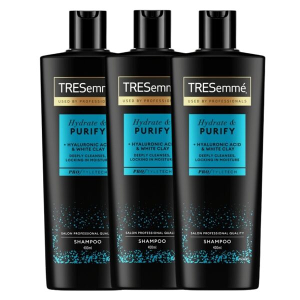 TRESemmé Hydrate & Purify Sampon zsíros hajra 3x400ml