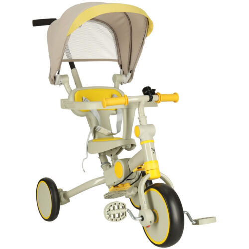 Tricikli TRIKE FIX V4 gyerekeknek sárga-szürke színben