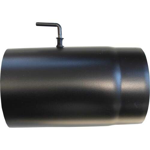 Vastag falú füstcső 200/250mm huzatszabályzós - fekete
