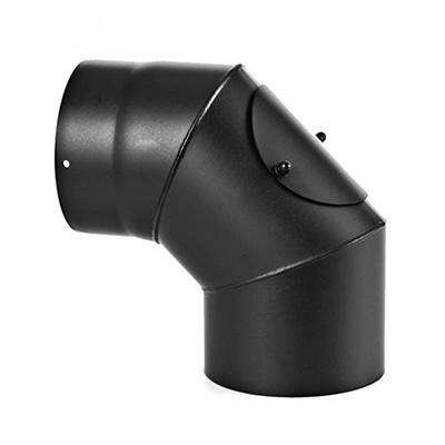 Vastag falú könyök 120/90 mm - fekete