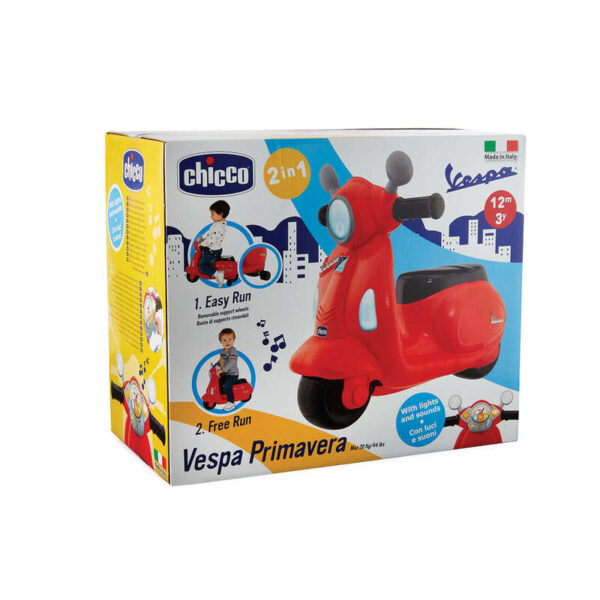 Vespa Primavera robogó 12-36 hó lábbal hajtós piros