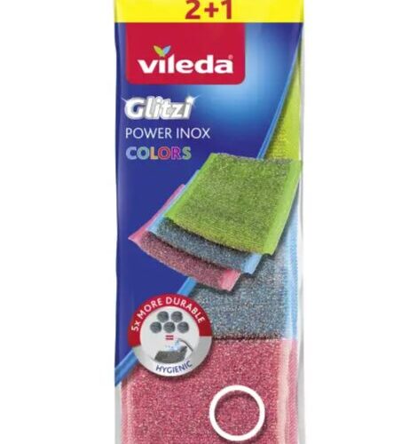 Vileda Glitzi Power Inox Colors Súrolópárna 3db