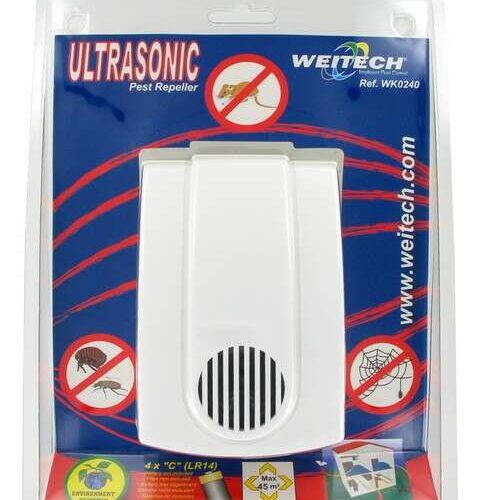 Weitech Ultrahangos kártevő riasztó 60 m2/ elemmel működik