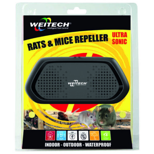 Weitech Ultrahangos patkány és egérriasztó IP44 kül és beltéri 6...