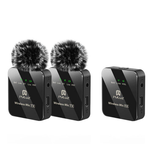 Wireless Lavalier Microphone PULUZ 2 TX + 1 RX (PU3154B)