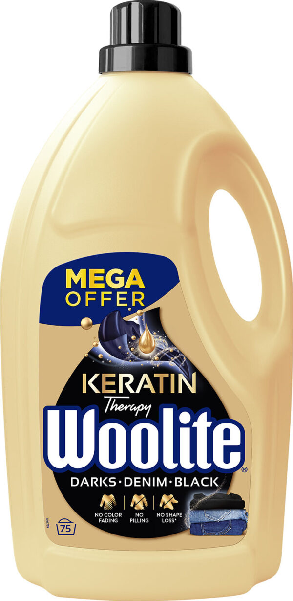 Woolite Keratin Therapy folyékony Mosószer sötét ruhákhoz 4