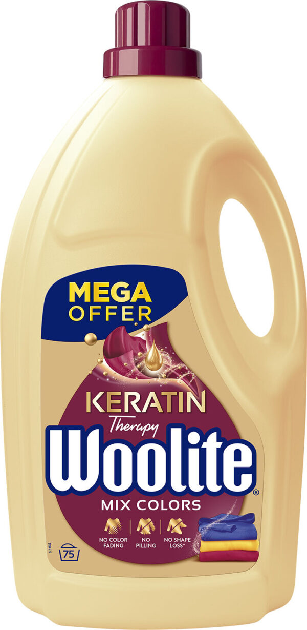 Woolite Keratin Therapy folyékony Mosószer színes ruhákhoz 4