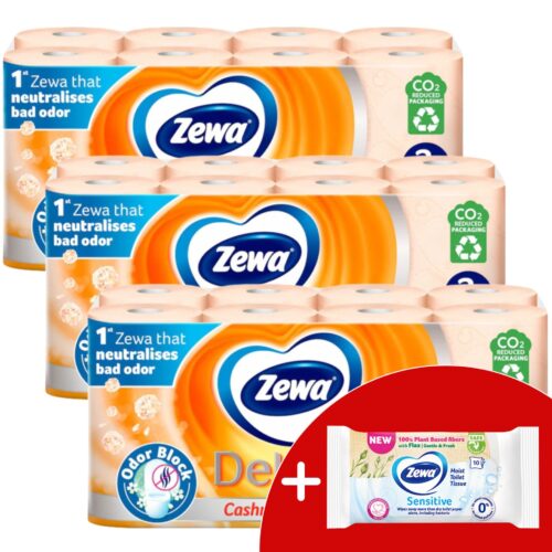 Zewa Deluxe Cashmere Peach 3 rétegű Toalettpapír 3x16 tekercs + A...