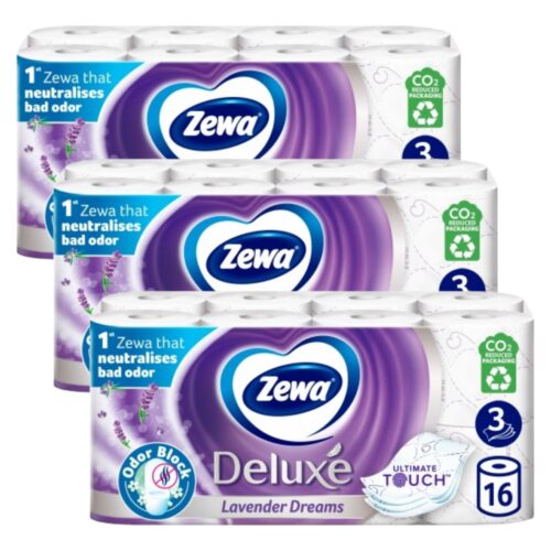 Zewa Deluxe Lavender Dreams 3 rétegű Toalettpapír 3x16 tekercs