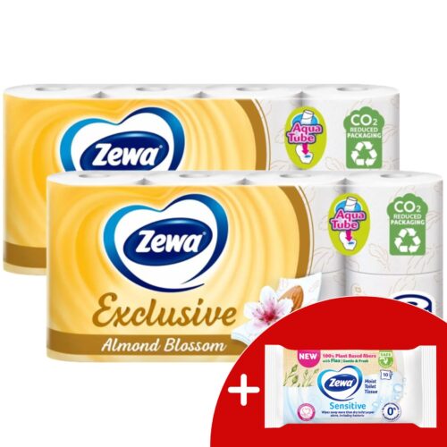 Zewa Exclusive Almond Blossom 4 rétegű Toalettpapír 2x8 tekercs +...