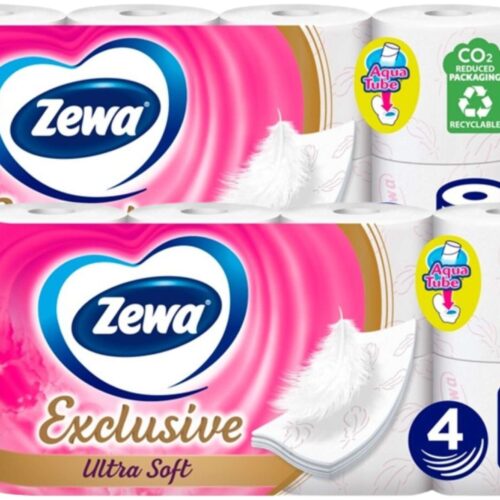 Zewa Exclusive Ultra Soft 4 rétegű Toalettpapír 2x8 tekercs