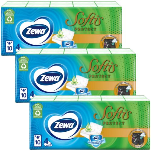 Zewa Softis Protect 4 rétegű Papír zsebkendő 30x9db