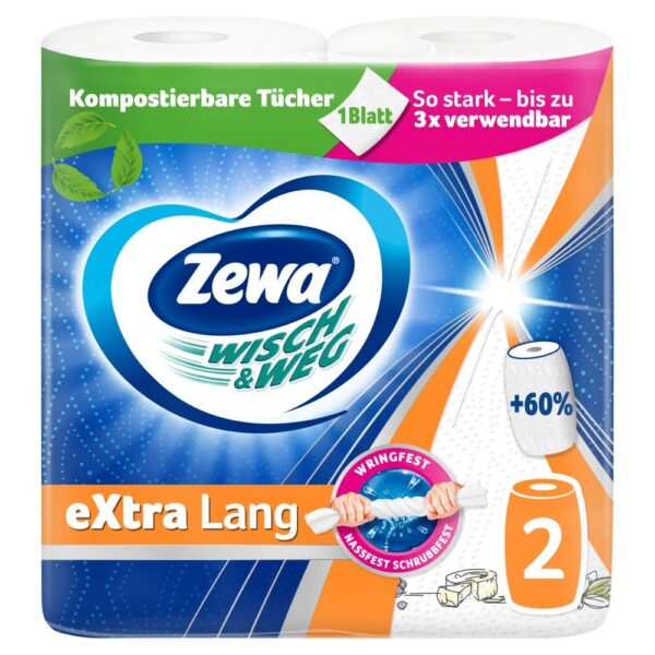 Zewa Wisch & Weg Extra Lang Design 2 rétegű Háztartási papírt...