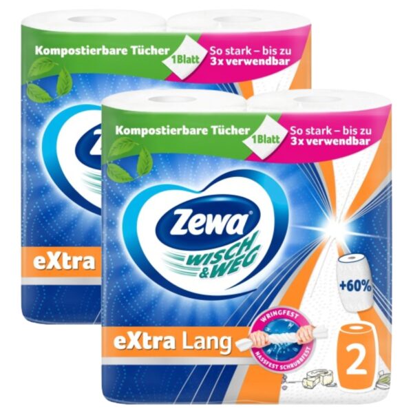 Zewa Wisch & Weg Extra Lang Design 2 rétegű Háztartási papírt...