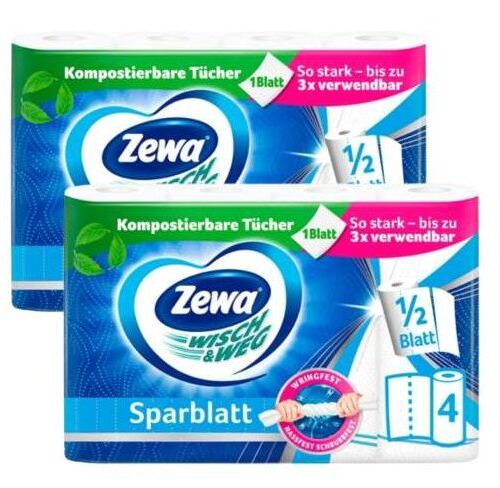Zewa Wisch & Weg Sparblatt 2 rétegű Háztartási papírtörlő 2x4...
