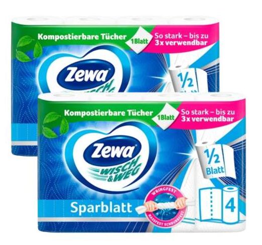 Zewa Wisch & Weg Sparblatt 2 rétegű Háztartási papírtörlő 2x4...