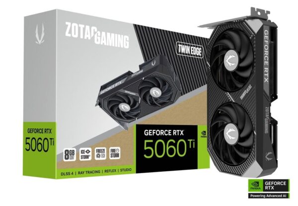 Zotac GAMING GeForce RTX 5060 Ti Twin Edge NVIDIA 8 GB GDDR7 videókártya