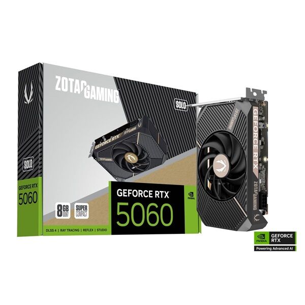 Zotac videokártya pci-ex16x nvidia rtx 5060 solo 8gb gddr7 ZT-B50...