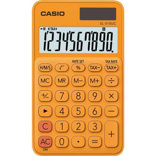 Zsebszámológép 10 digit Casio SL 310 narancs